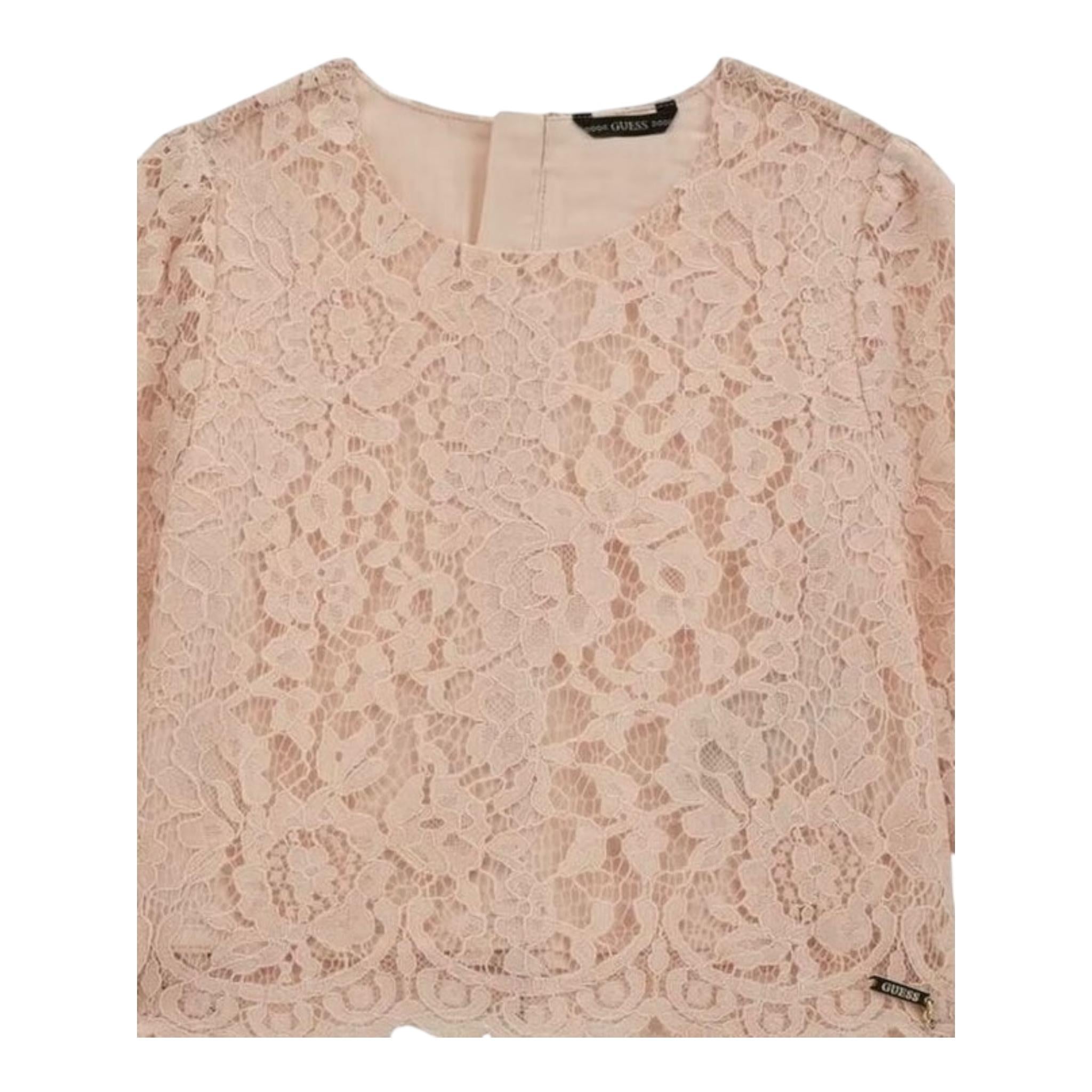 Guess Shirt Tinta Unita con Ricami per Bambina J4RH00WFYM0 ROSA GUESS 