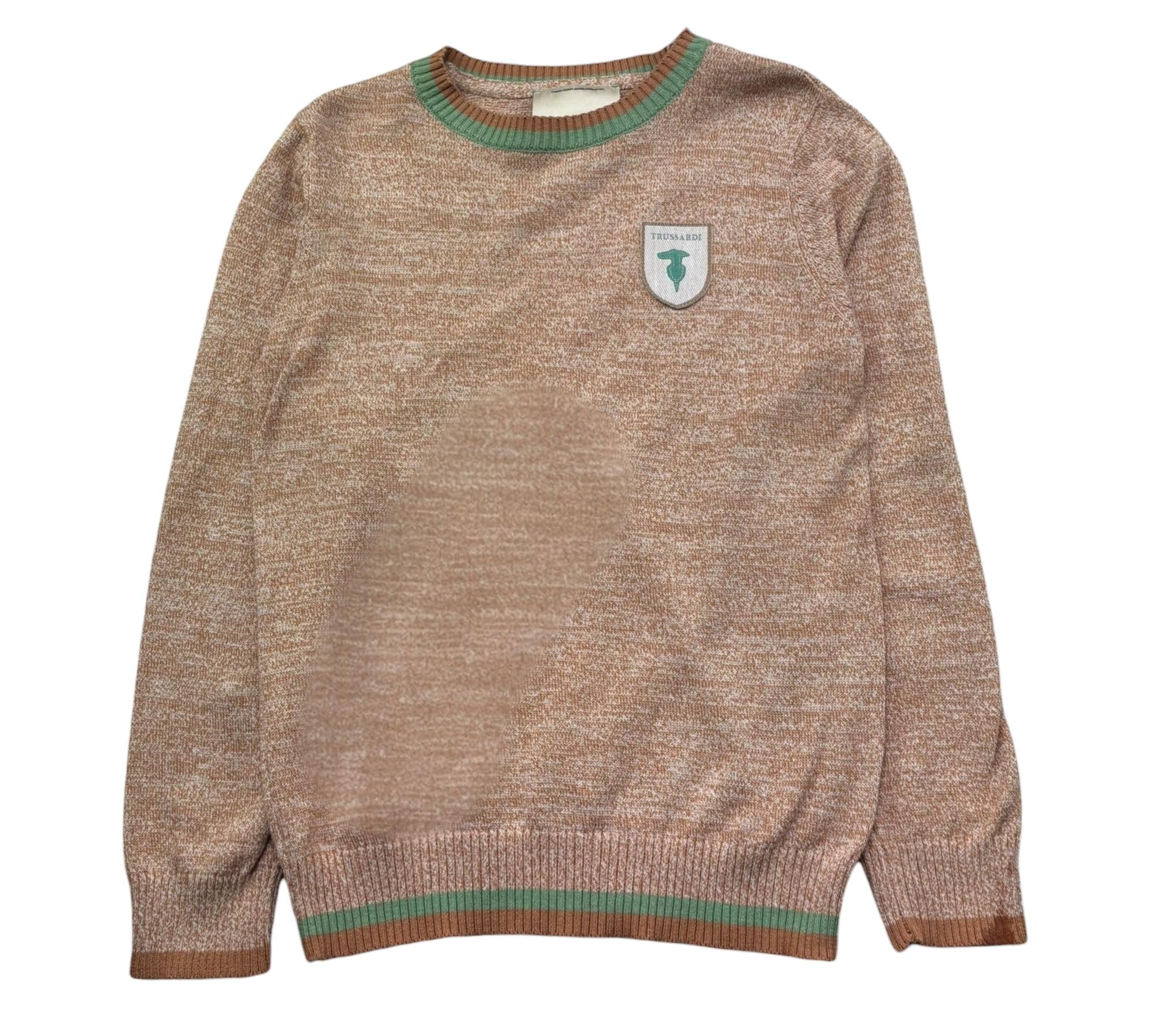 Trussardi Maglia Girocollo Tinta Unita per Bambino TBP26150MA MARRONE TRUSSARDI 
