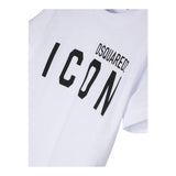 Dsquared2 T-Shirt Girocollo Tinta Unita con Stampa per Neonato DQ2968 BIANCO DSQUARED2 