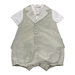 Barcellino Completo 2 Pezzi Body-Pagliaccetto per Neonato 120711 BIANCO/GRIGIO BARCELLINO 