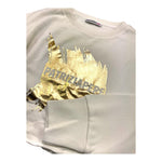 PATRIZIA PEPE felpa chiusa girocollo tinta unita cn logo Bianco per Bambina 7M0871XX BIANCO PATRIZIA PEPE 
