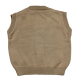 BARCELLINO gilet tinta unita con ricami Beige per Neonato 106518 BEIGE BARCELLINO 