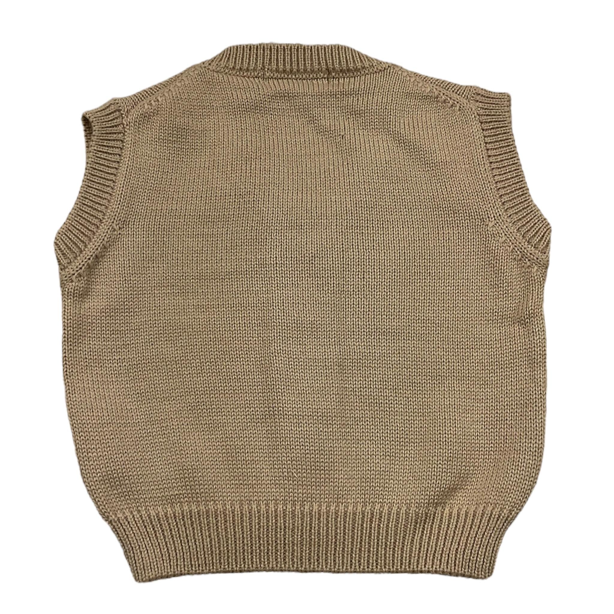 BARCELLINO gilet tinta unita con ricami Beige per Neonato 106518 BEIGE BARCELLINO 