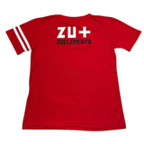 Zu+Elements T-Shirt Girocollo Tinta Unita con Logo per Bambino ZU319 ROSSO ZU+ELEMENTS 