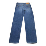 Dondup Jeans Tinta Unita Con Girovita Regolabile Blu Per Bambina