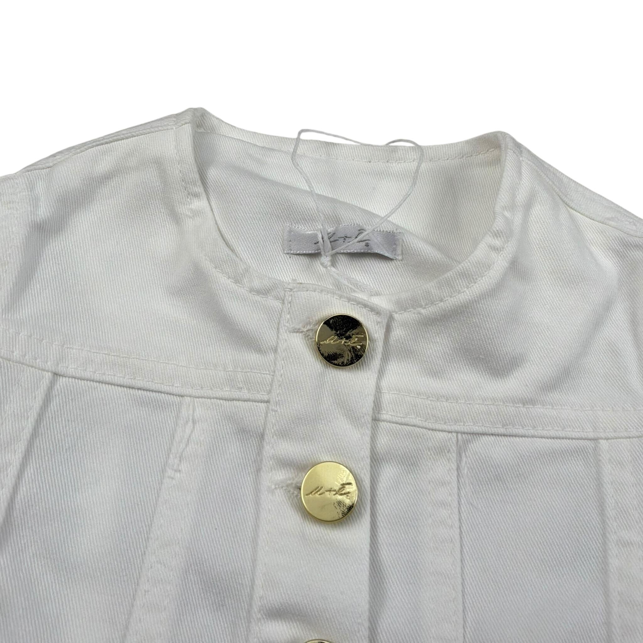 M+E' Giubbino In Denim Tinta Unita per Neonata UE1694X BIANCO M+E' 