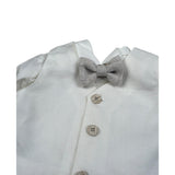 Pure Firenze Completo 4 Pezzi Camicia-Gilet-Bermuda-Papillon per Neonato 110888 PANNA/BEIGE PURE FIRENZE 