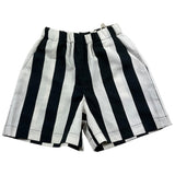 Dondup Bermuda Fantasia A Righe Con Elastico In Vita Bianco/Nero Per Bambino