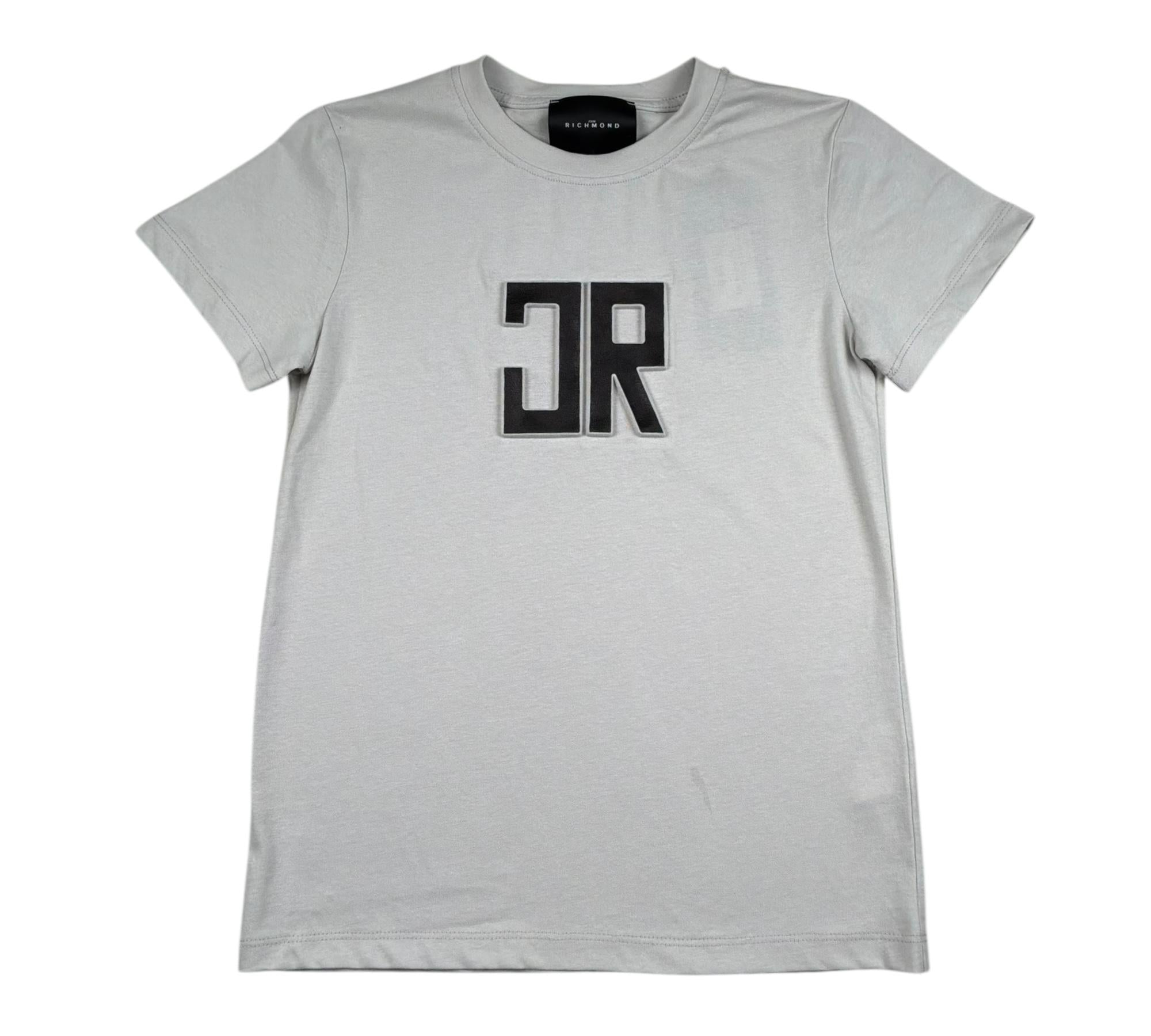 John Richmond T-Shirt Girocollo Tinta Unita con Logo per Bambino RBP26004TS GRIGIO JOHN RICHMOND 