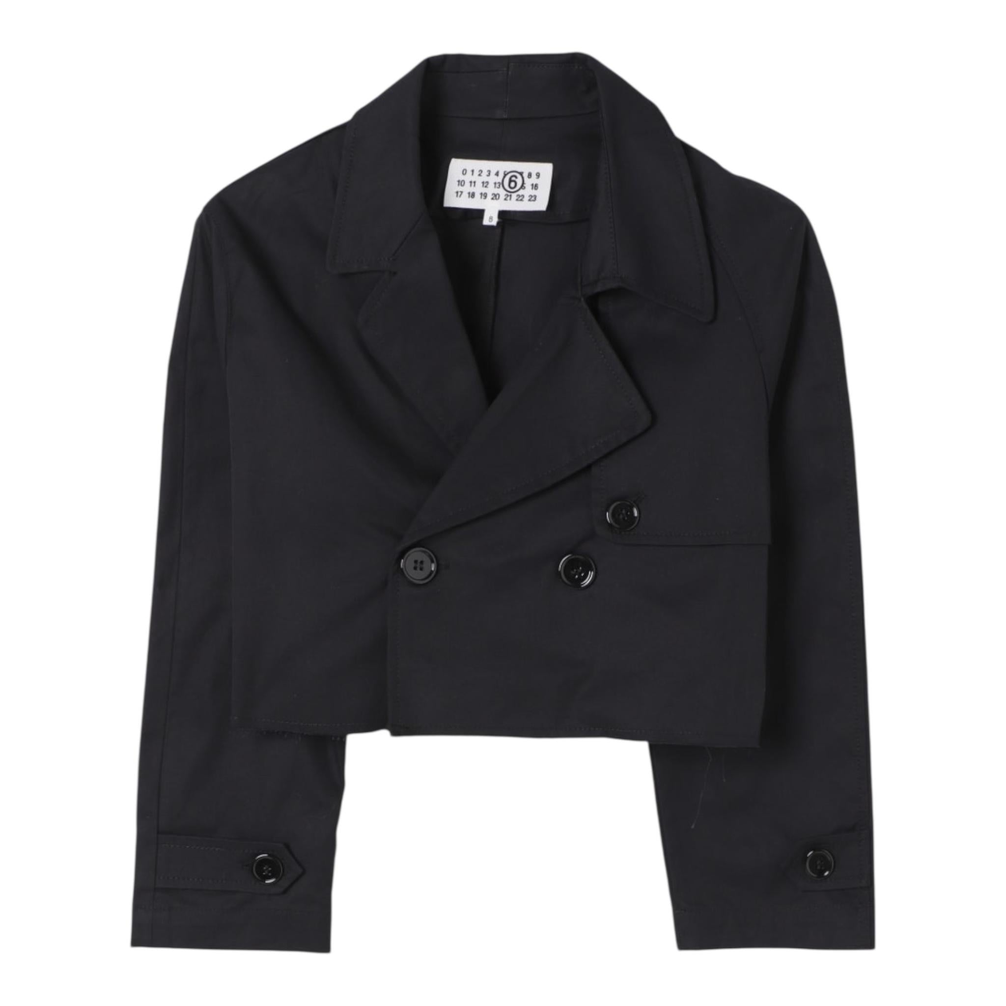 Maison Margiela Giacca Tinta Unita Modello Crop per Bambina M60729M NERO MAISON MARGIELA 