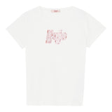 Liu Jo T-Shirt Girocollo Tinta Unita con Brillantini per Bambina GA5019XX BIANCO LIU JO 