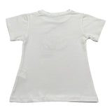 Fun & Fun T-Shirt Girocollo Tinta Unita con Paillettes per Bambina FNBTS16755 BIANCO FUN & FUN 