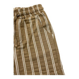 Le Bebe' Bermuda Tinta Unita Con Elastico In Vita E Fantasia A Righe Beige Per Neonato