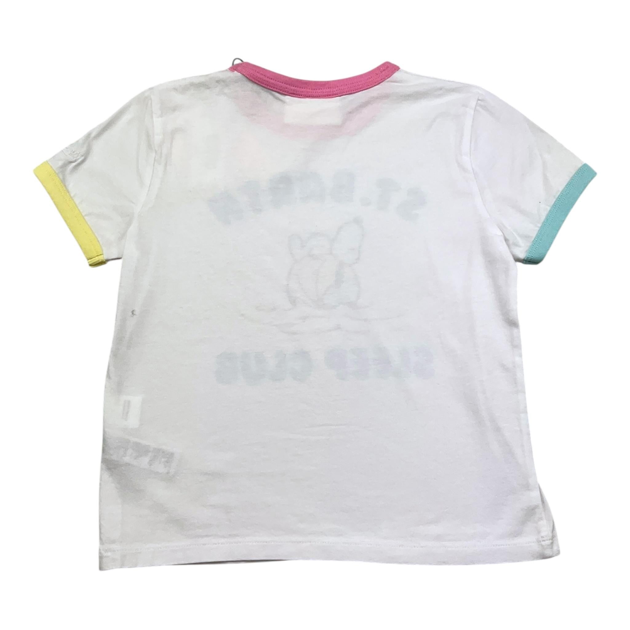 Saint Barth T-Shirt Girocollo Tinta Unita con Stampa per Bambina ELLY003019 BIANCO SAINT BARTH 