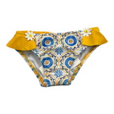 Miranda Costume Modello Slip Tinta Unita con Fantasia Bianco per Bambina