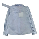 Vicolo Camicia Manica Lunga Tinta Unita Azzurro Per Bambina