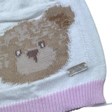 Le Bebe' Cappello Tinta Unita con Stampa per Neonata LBG6313 BIANCO LE BEBE' 