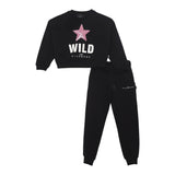 John Richmond Completo 2 Pezzi Felpa-Pantalone per Bambina RGA24124CF NERO JOHN RICHMOND 