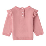 MINI BANDA maglia tinta unita con fiocco girocollo Rosa per Neonata A744 ROSA MINI BANDA 