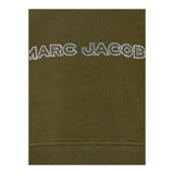 MARC JACOBS felpa chiusa girocollo tinta unita con stampa logo brillantinata Verde per Bambina W60263 VERDE MARC JACOBS 