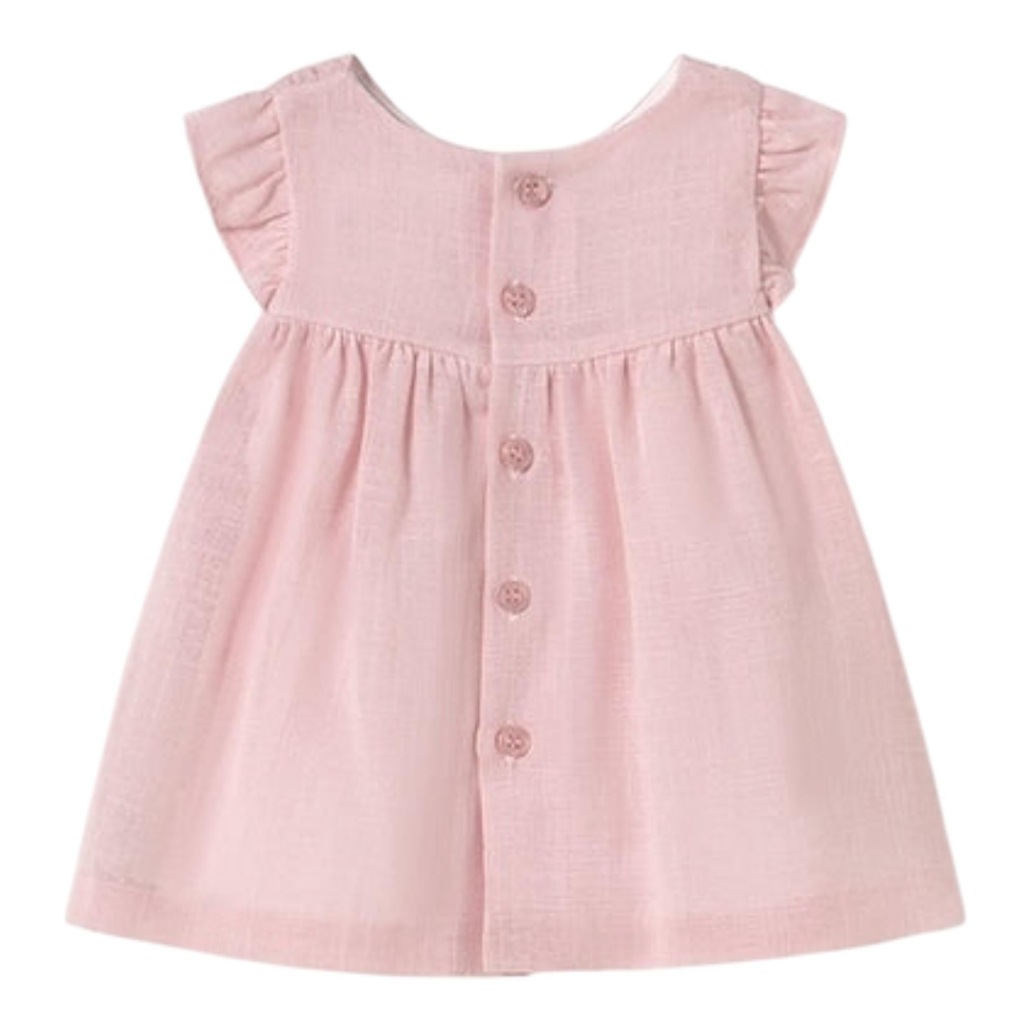 Mayoral Abito Giromanica Tinta Unita con Stampa per Neonata 1846 ROSA MAYORAL 