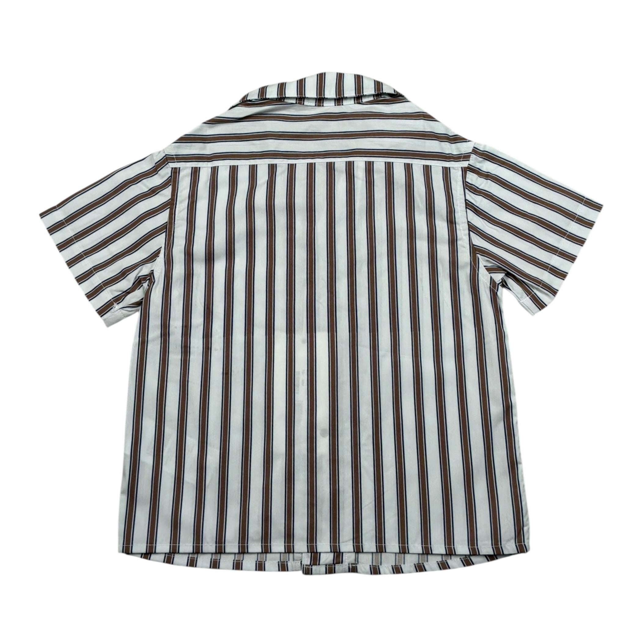 Siviglia Camicia Mezza Manica Fantaisa A Righe per Bambino SVNSH17273J BIANCO SIVIGLIA 