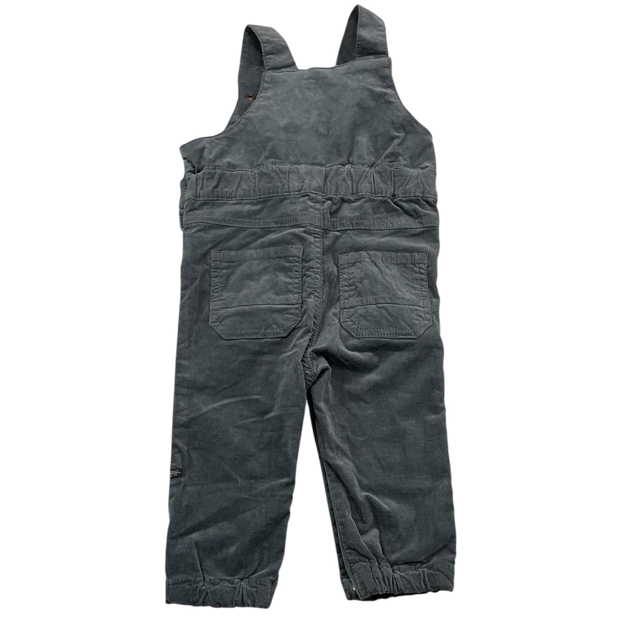 NAME.IT salopette tinta unita in camoscio Blu per Neonato SLPTT BLU NAME.IT 