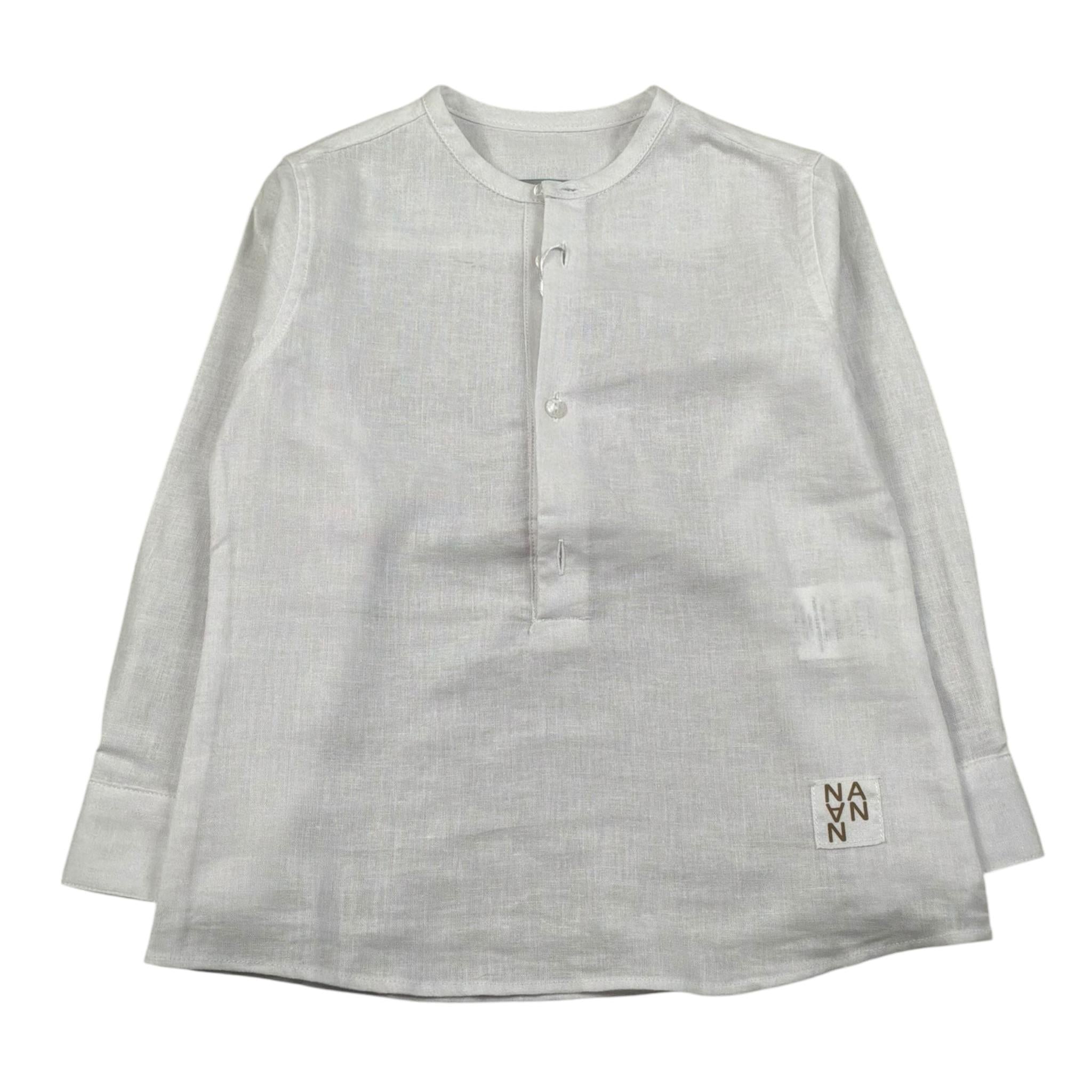 Nanan Camicia Manica Lunga Tinta Unita  per Bambino E2315748B BIANCO NANAN 