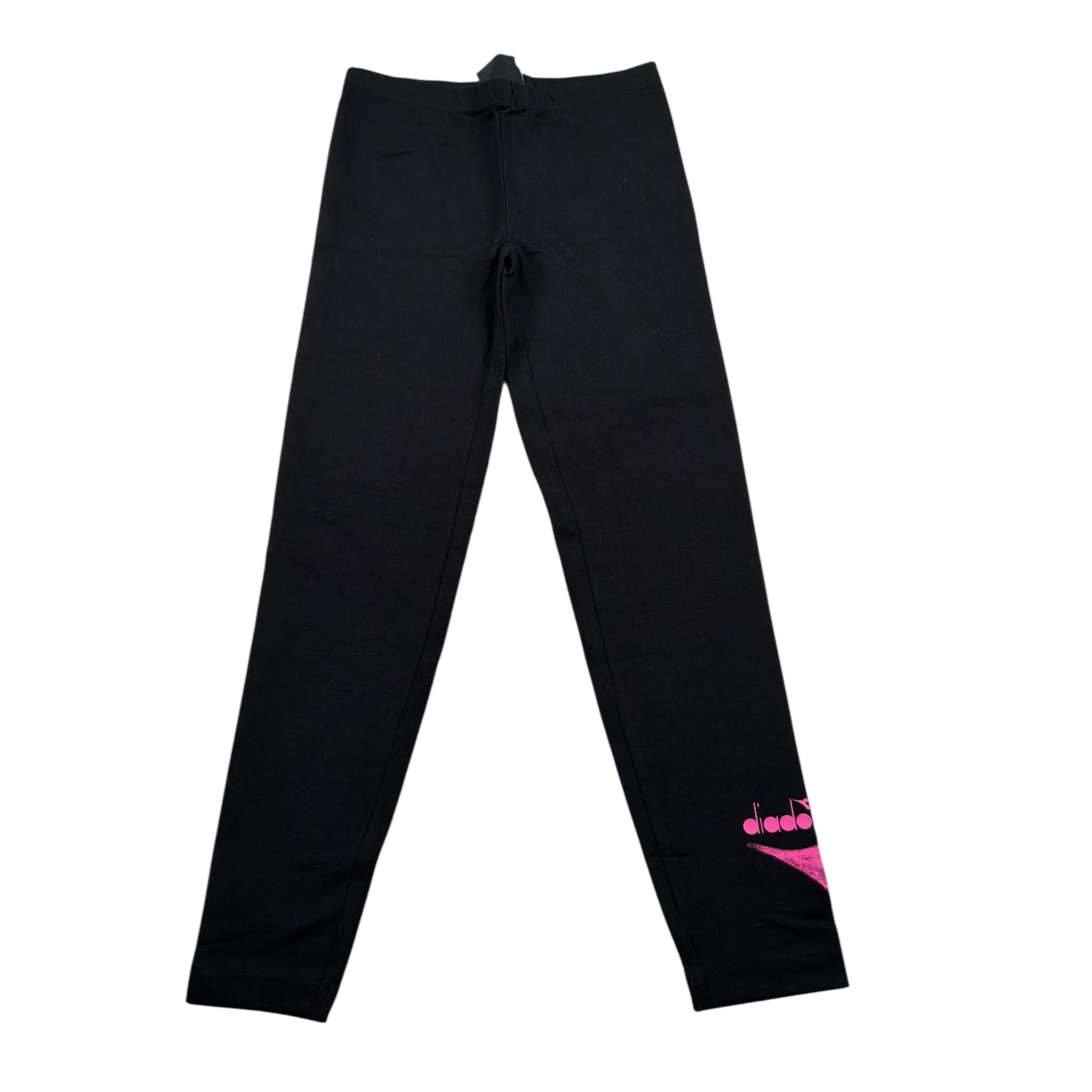 Diadora Leggins tinta unita con Logo Nero per Bambina S4DIBGSL NERO DIADORA 