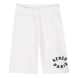 Kenzo Bermuda In Felpa Tinta Unita con Logo per Bambino K60995 PANNA KENZO 