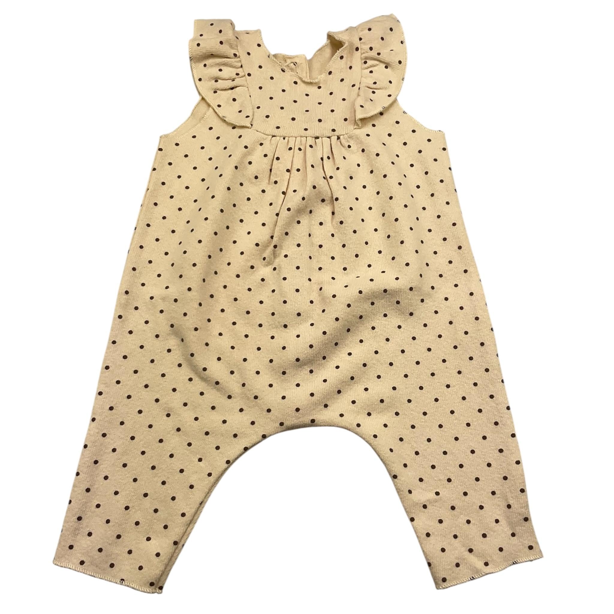 ZHOE & TOBIAH tutina girmanica tinta unita fantasia a pois Avorio per Neonata POS2 AVORIO ZHOE & TOBIAH 