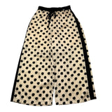 Alice Pi Pantalone Tinta Unita Modello Palazzo con Fantasia In Contrasto Avorio per Bambina