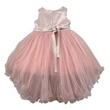 Bella Brilli Abito Cerimonia Tinta Unira Giromanica per Bambina BB902537 ROSA BELLA BRILLI 