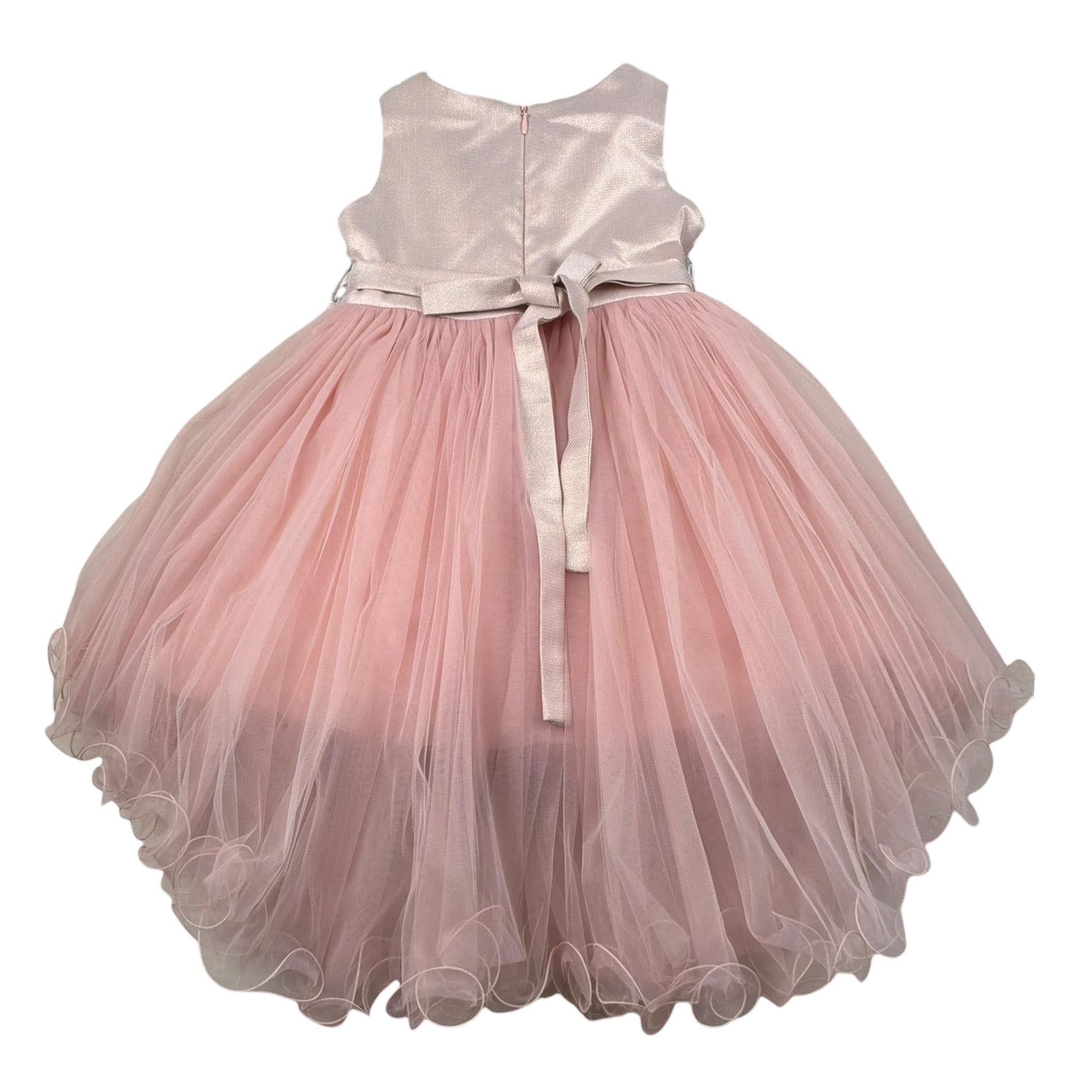 Bella Brilli Abito Cerimonia Tinta Unira Giromanica per Bambina BB902537 ROSA BELLA BRILLI 