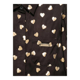 MOSCHINO camicia manica lunga tinta unita con stampe cuoricini Nero per Bambina HDC01W NERO MOSCHINO 