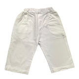 Zero Ampere Pantalone Tinta Unita Con Elastico In Vita Bianco Per Neonato
