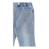 LIU JO jeans tinta unita modello a zampa Azzurro per Bambina KF4919D4942 AZZURRO LIU JO 