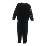 Cesare Paciotti Completo 2 Pezzi Felpa-Pantalone In Tuta Nero Per Bambino