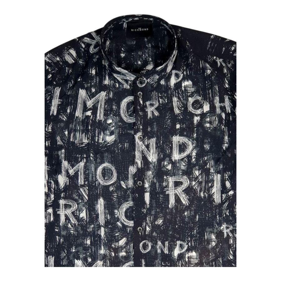 John Richmond Camicia Bicolore Logata per Neonato RBP24121CAN BIANCO/NERO JOHN RICHMOND 