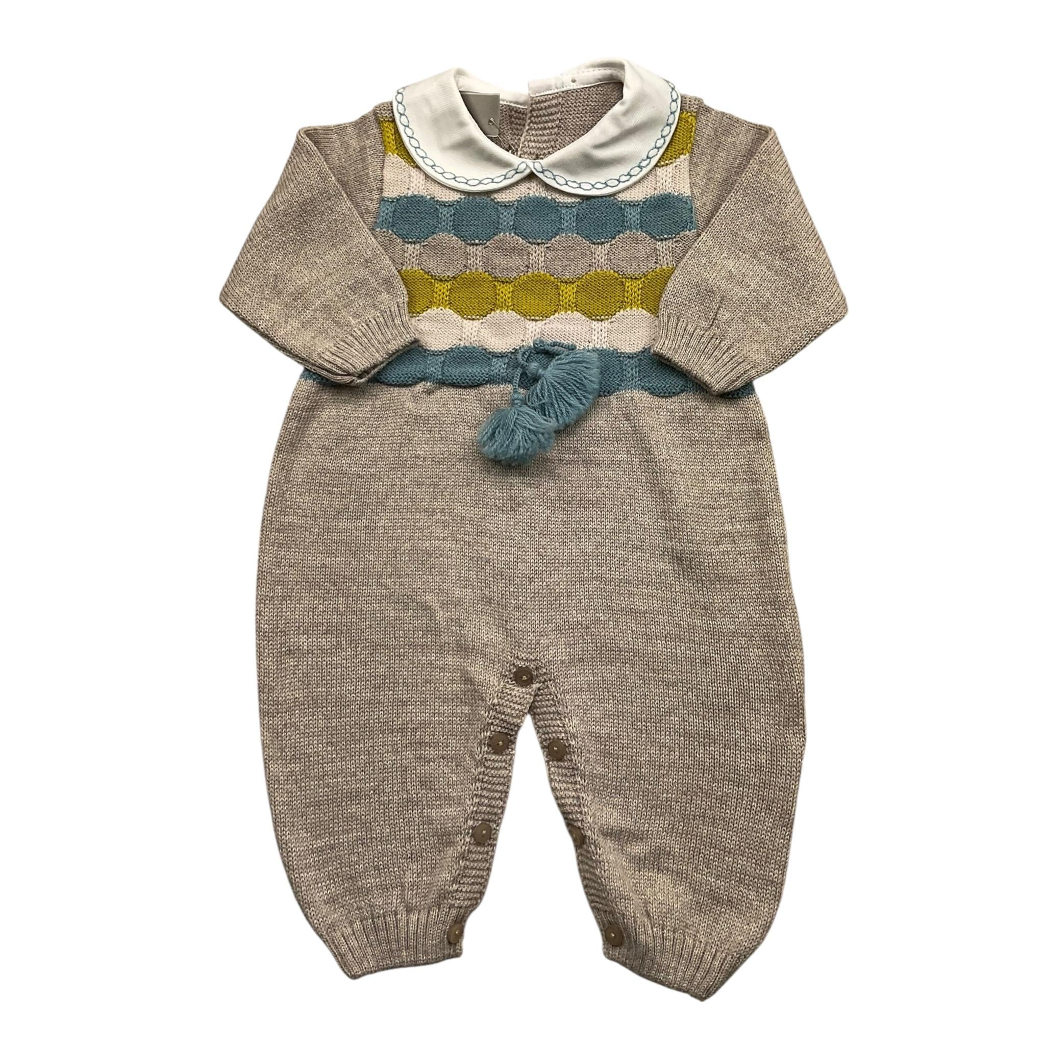 MARLU' tutina tinta unita con fantasia Beige per Neonato IG5110 BEIGE MARLU' 