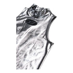 Diesel Abito Tinta Unita Mezzo Collo Giromanica per Bambina J02175 ARGENTO DIESEL 