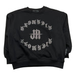 JOHN RICHMOND felpa chiusa girocollo tinta unita con brillantini Nero per Bambina RGA25062FE NERO JOHN RICHMOND 