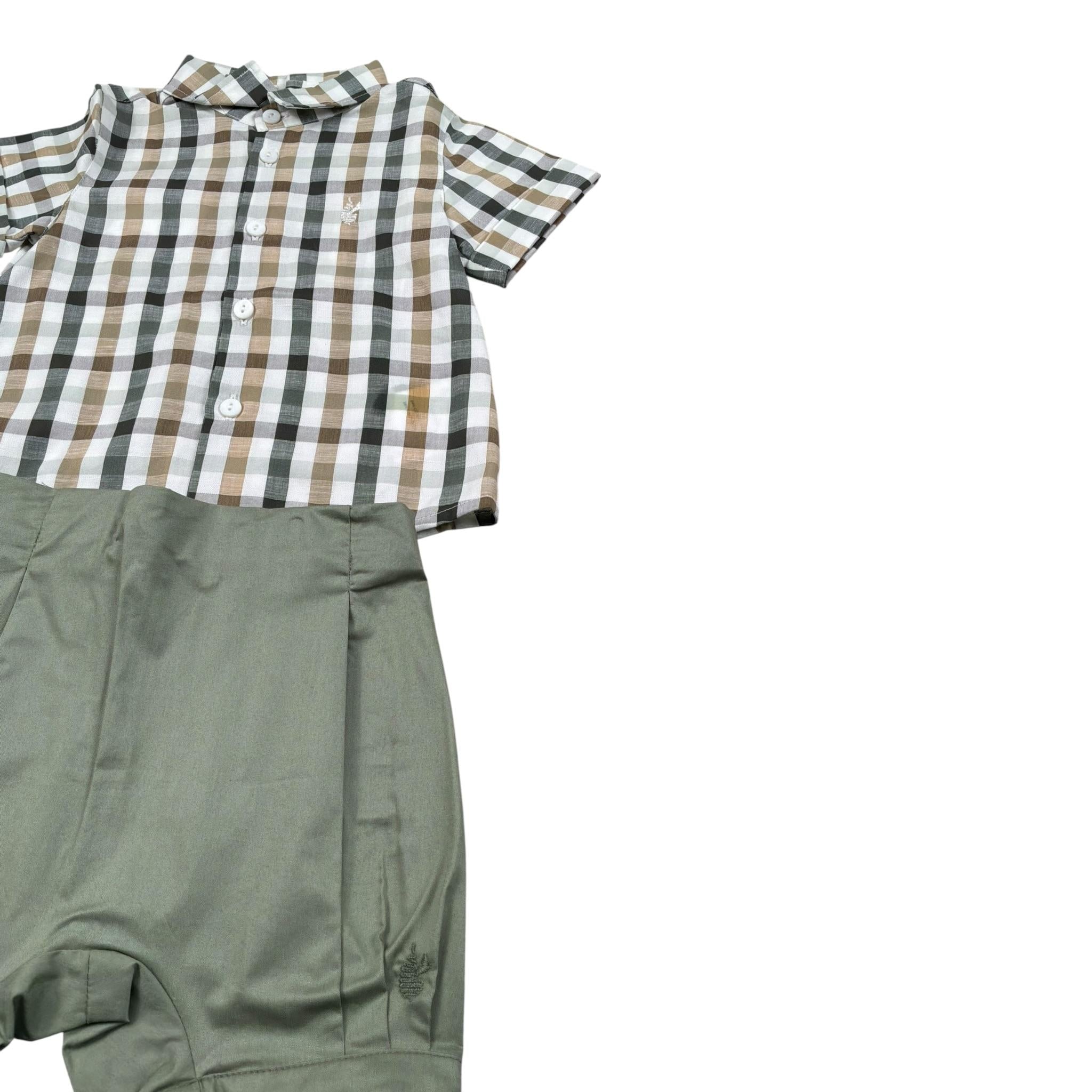 Le Coconne Completo 2 Pezzi Camicia-Bermuda per Neonato LCN1525 VERDE LE COCONNE 