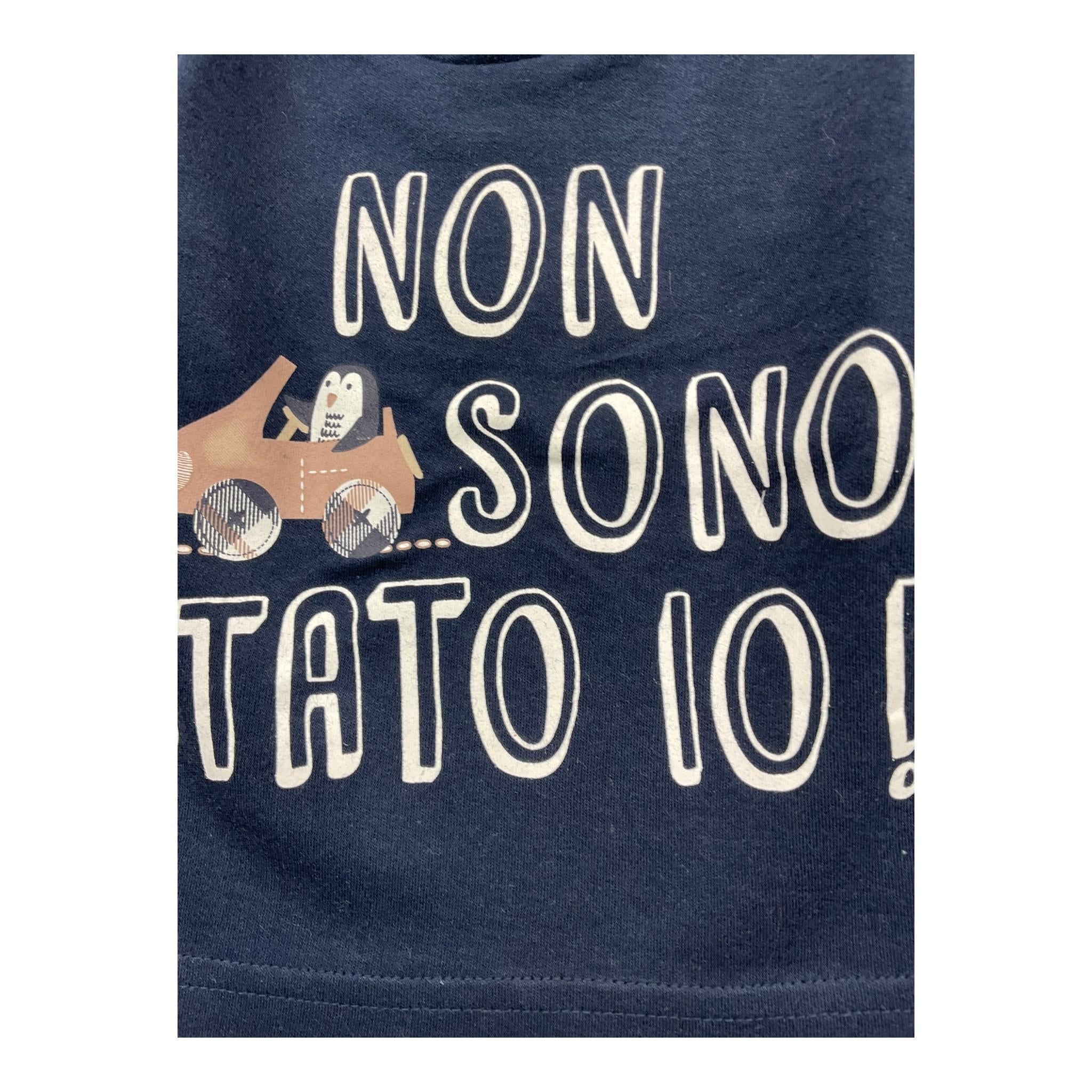 EMC shirt gircollo tinta unita con stampa Blu per Neonato BX2266 BLU EMC 