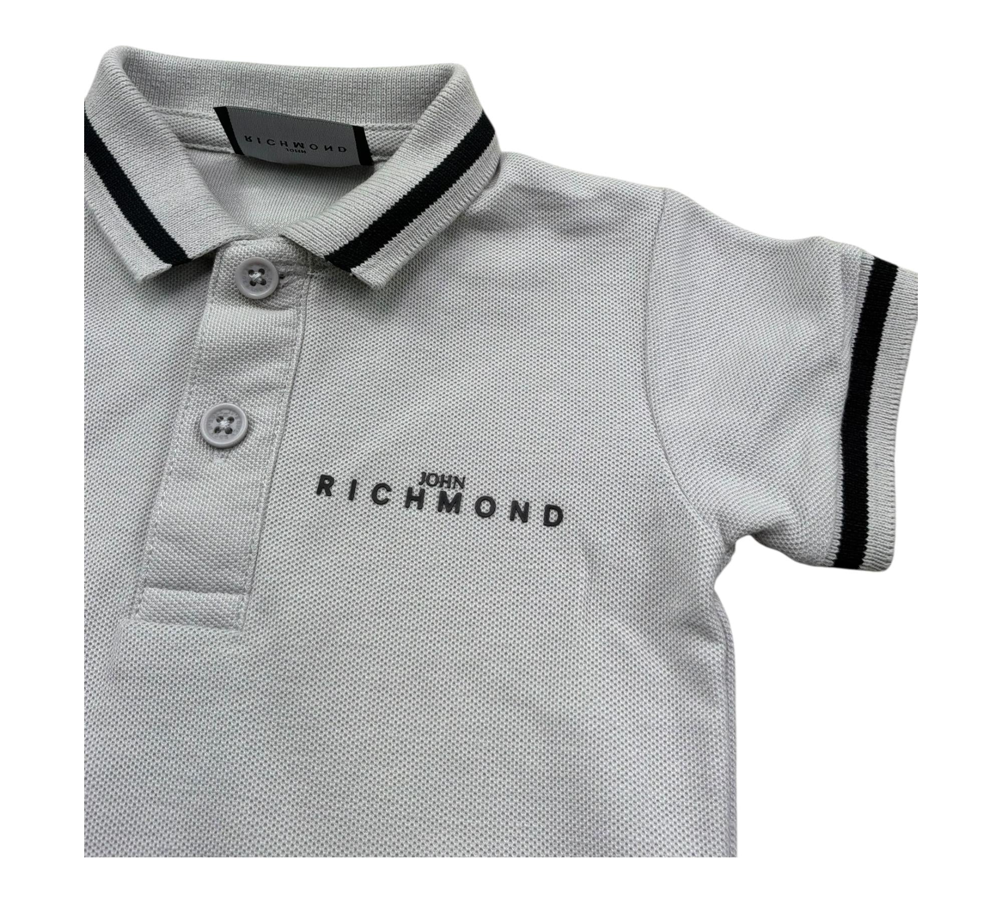 John Richmond Polo Mezza Manica Tinta Unita per Neonato RIP26010PO GRIGIO JOHN RICHMOND 