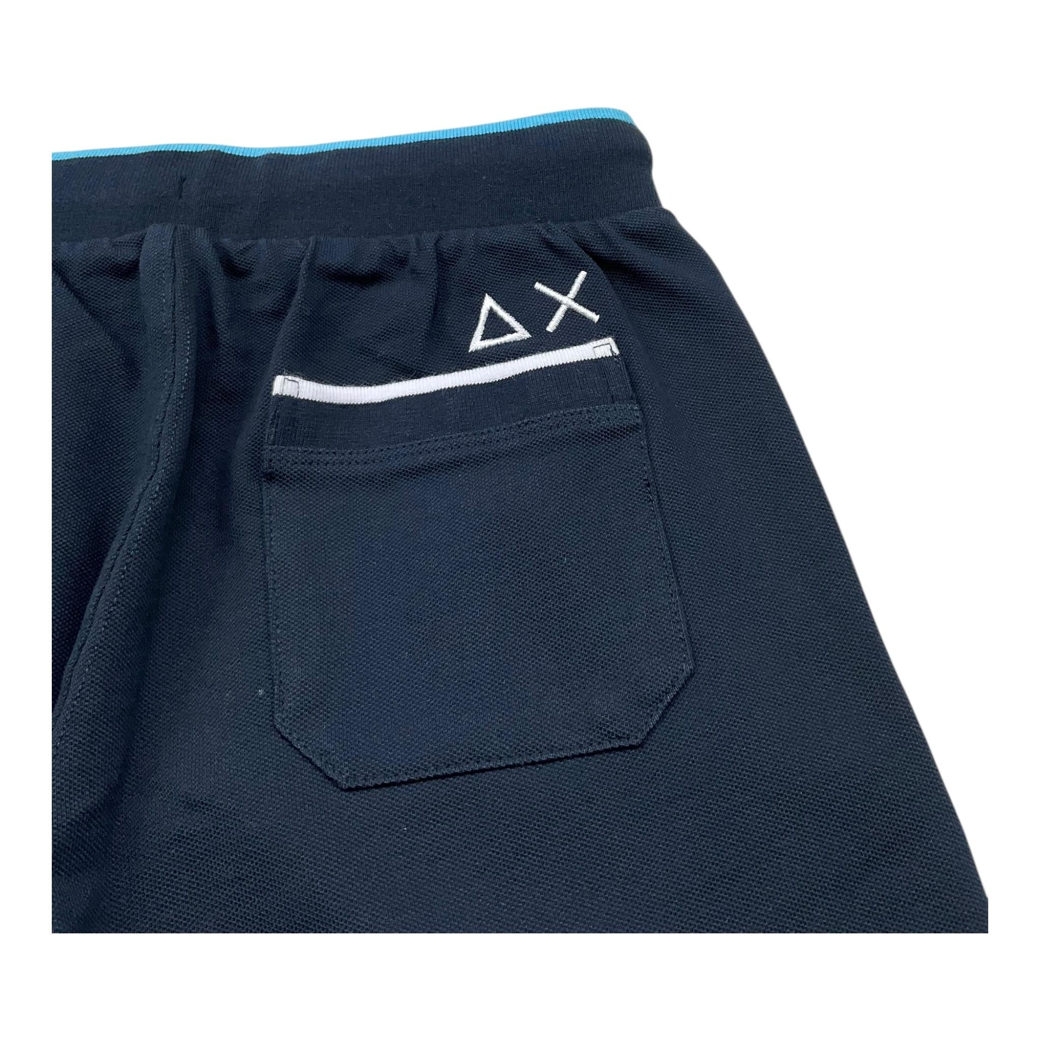 Sun68 Bermuda Tuta Tinta Unita con Logo per Bambino F35338K BLU SUN68 