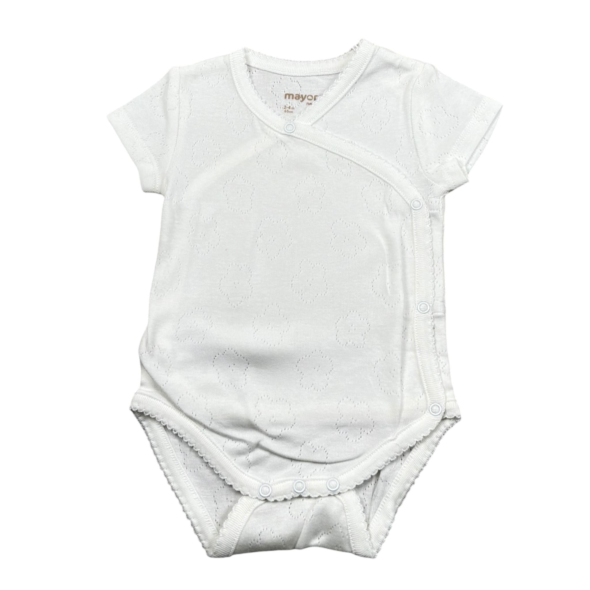 Mayoral Body Tinta Unita Mezza Manica per Neonato 1911 BIANCO MAYORAL 