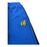 Off-White Bermuda Tinta Unita con Elasico In Vita per Bambino OBCI006S24 COBALTO OFF-WHITE 