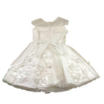 Le Bellissime di Loredana Abito Cerimonia con Applicazioni Fiori Tinta Unita per Bambina P0201207 BIANCO LE BELLISSIME DI LOREDANA 
