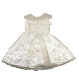 Le Bellissime di Loredana Abito Cerimonia con Applicazioni Fiori Tinta Unita per Bambina P0201207 BIANCO LE BELLISSIME DI LOREDANA 